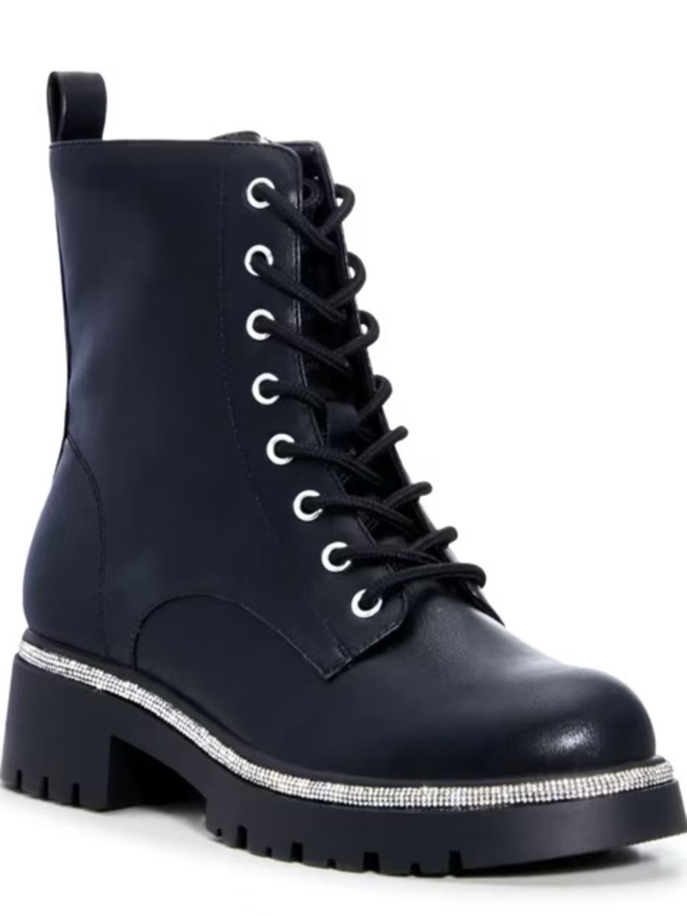 New in box Mix No. 6 Women's Glamour Combat Boot with Rhinestone Trim